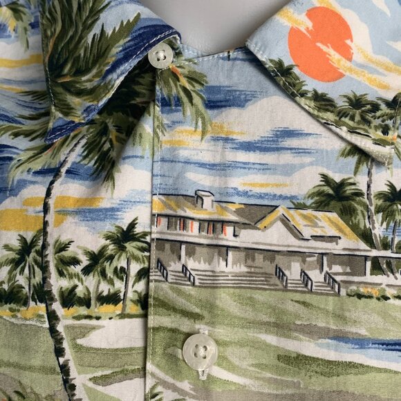 Vintage Chaps Ralph Lauren Hawaiian Casual Button Down Shirt - Picture 3 of 11